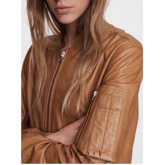 Rag & Bone Manston Leather Bomber Jacket. - Picture 4 of 14